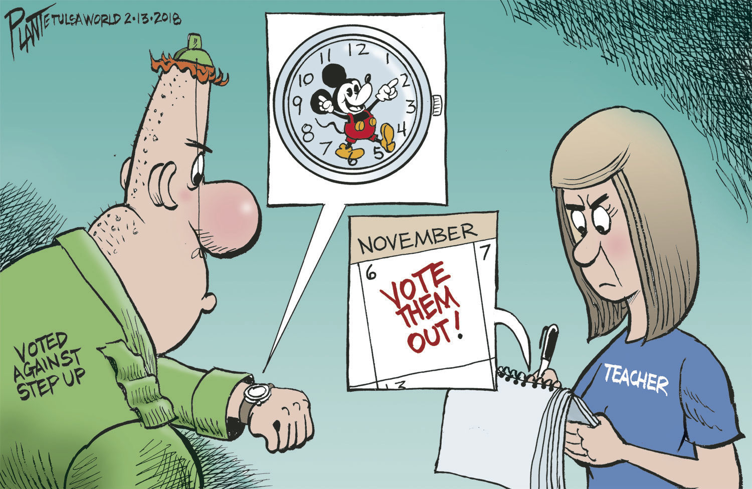 Bruce Plante Cartoon: No time for teachers